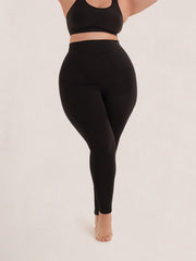 All-Day High-Waisted Tummy Control Shaping Leggings Classic Black Front View