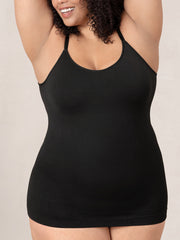 All-Day Seamless 360 Sculpting Cami with Built-in Bust Support Classic Black Front View