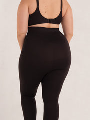 High-waisted shaping leggings rear view showing natural butt lift and smooth contour