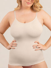 Seamless shaping camisole nude chai shade invisible under light clothing