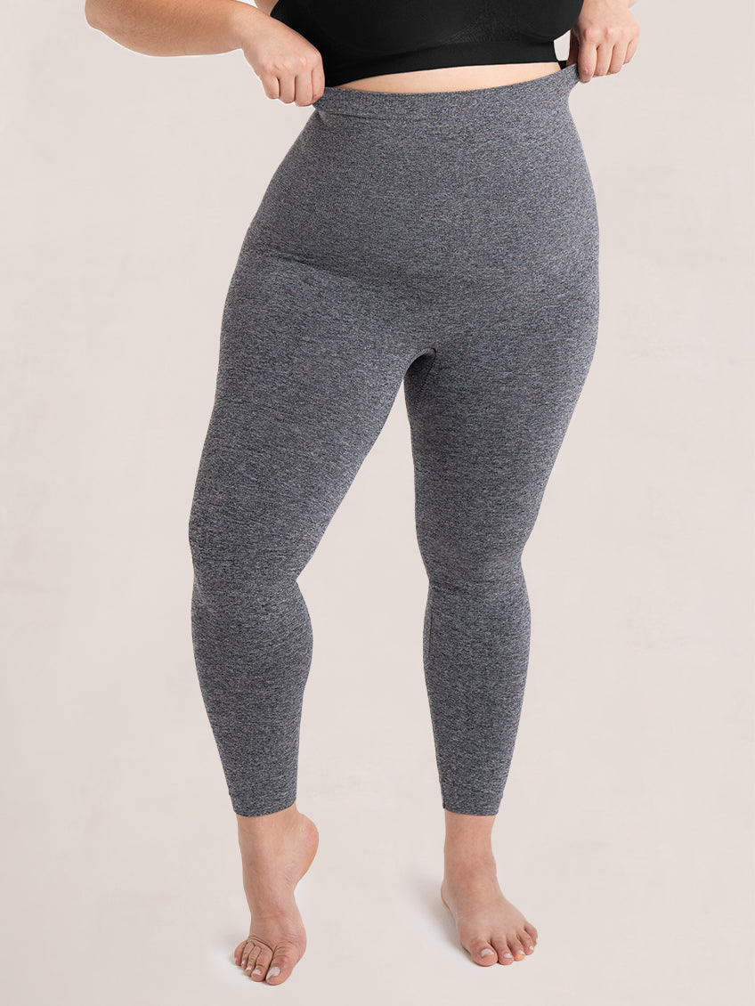 All-Day High-Waisted Shaping Leggings Heather Gray Colorway Front View