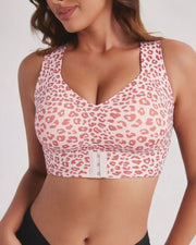 Cross Back Front Closure Wireless Posture Support Bra