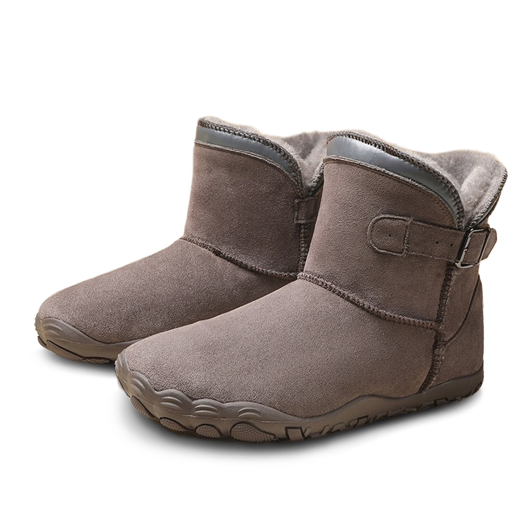 NordicSnug non-slip grooved rubber lug sole traction on snow ice and wet surfaces