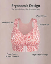 Cross Back Front Closure Wireless Posture Support Bra