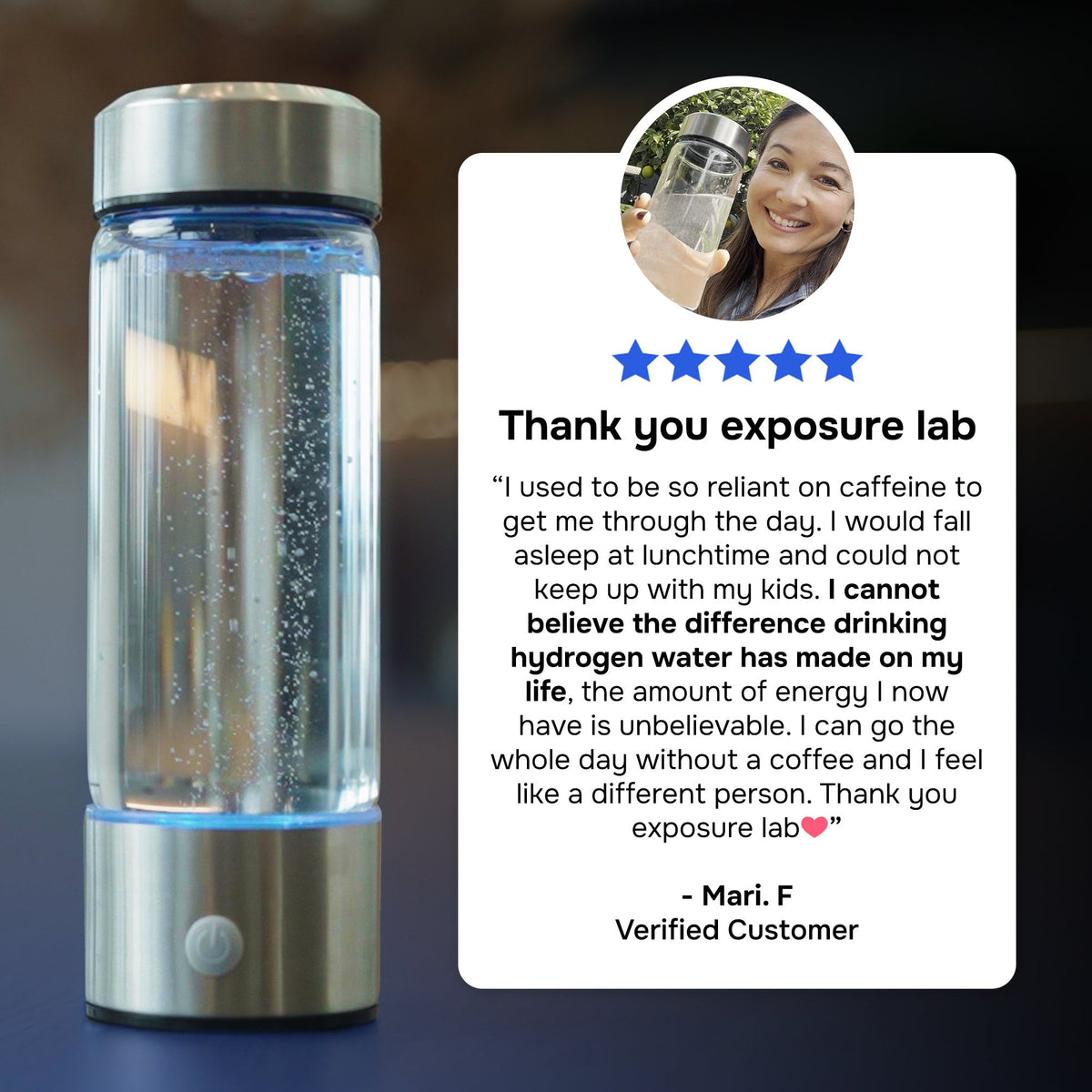 Customer unboxing and premium packaging for PureHydro hydrogen water generator
