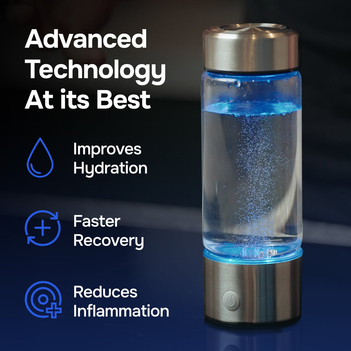 Advanced microcomputer intelligent 3-minute rapid hydrogen electrolysis cycle with soft LED indicator